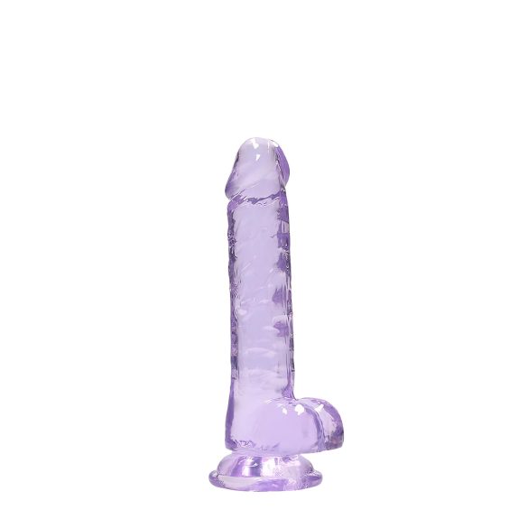 REALROCK - doorzichtige realistische dildo - paars (17cm)