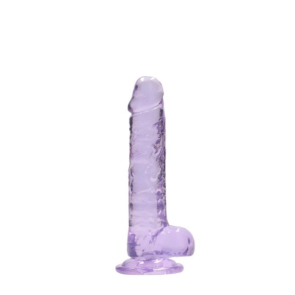 REALROCK - doorzichtige realistische dildo - paars (17cm)
