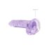 REALROCK - transparante levensechte dildo - paars (17 cm)