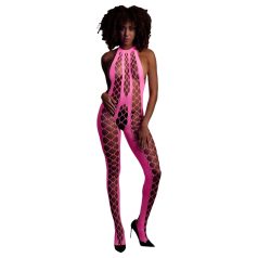Ouch! - Open catsuit - fluorescerend roze