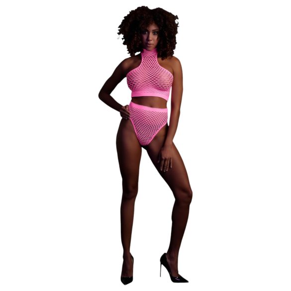 Ouch! - Lichtgevende lingerieset (roze)