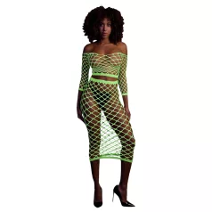 Ouch! - neon minirok en top - fosforescerend - groen
