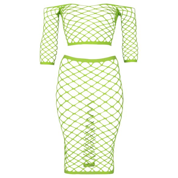 Ouch! - neon minirok en top - fosforescerend - groen