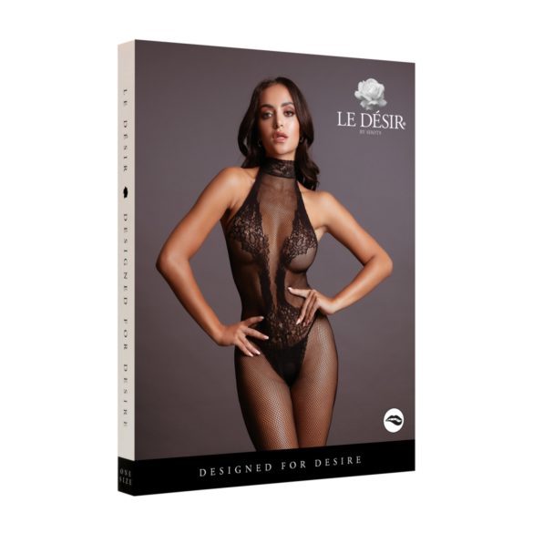 Le Désir - kanten net bodystocking - zwart - S-XL