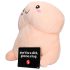 Knuffelbare XXL pluchen penis - 30 cm (naturel)