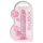 REALROCK - transparante levensechte dildo - roze (17 cm)