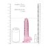 REALROCK - transparante levensechte dildo - roze (17 cm)