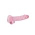REALROCK - transparante levensechte dildo - roze (17 cm)