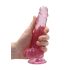 REALROCK - transparante levensechte dildo - roze (17 cm)