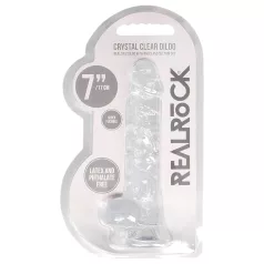   RealRock - doorzichtige realistische dildo - transparant - 17cm