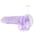 REALROCK - transparante levensechte dildo - paars (19 cm)