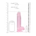RealRock - realistische dildo - transparant roze - 19 cm
