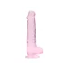 RealRock - realistische dildo - transparant roze - 19 cm