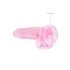 REALROCK - transparante levensechte dildo - roze (19 cm)
