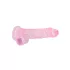 RealRock - realistische dildo - transparant roze - 19 cm