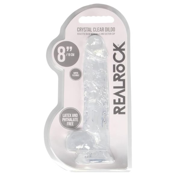 REALROCK - transparante levensechte dildo - helder (19 cm)