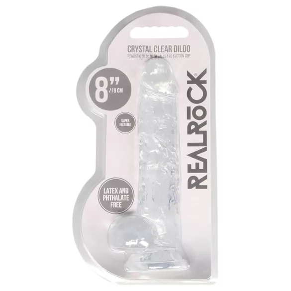 RealRock - realistische dildo - transparant - 19cm
