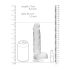 REALROCK - transparante levensechte dildo - helder (19 cm)