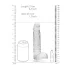 RealRock - realistische dildo - transparant - 19cm