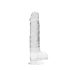 REALROCK - transparante levensechte dildo - helder (19 cm)