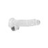 REALROCK - transparante levensechte dildo - helder (19 cm)