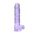 REALROCK - doorzichtige levensechte dildo - paars (22 cm)