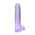 REALROCK - doorzichtige levensechte dildo - paars (22 cm)