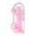 REALROCK - levensechte doorzichtige dildo - roze (22 cm)