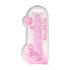 REALROCK - levensechte doorzichtige dildo - roze (22 cm)