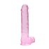 REALROCK - levensechte doorzichtige dildo - roze (22 cm)