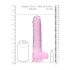 REALROCK - levensechte doorzichtige dildo - roze (22 cm)