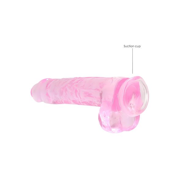 RealRock - realistische dildo - transparant pink - 22 cm