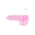 REALROCK - levensechte doorzichtige dildo - roze (22 cm)