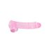 REALROCK - levensechte doorzichtige dildo - roze (22 cm)