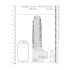 REALROCK - transparante realistische dildo - doorzichtig (22 cm)