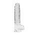 REALROCK - transparante realistische dildo - doorzichtig (22 cm)