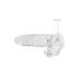 REALROCK - transparante realistische dildo - doorzichtig (22 cm)
