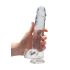 REALROCK - transparante realistische dildo - doorzichtig (22 cm)