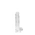REALROCK - transparante realistische dildo - transparant (15cm)