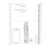 REALROCK - transparante realistische dildo - transparant (15cm)