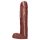 Dicky Cum - zeep in de vorm van een penis met testikels - bruin (250g)