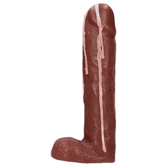 Dicky Cum - zeep in de vorm van een penis met testikels - bruin (250g)