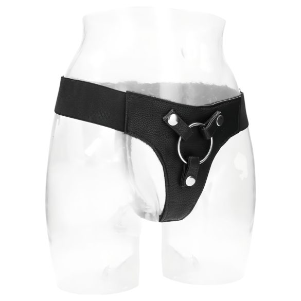 RealRock - elastische slip - voor strap-on harnas - zwart
