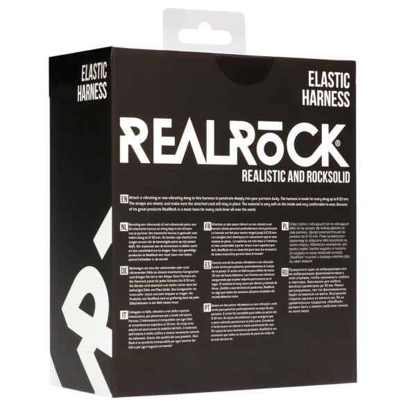 RealRock - elastische slip - voor strap-on harnas - zwart