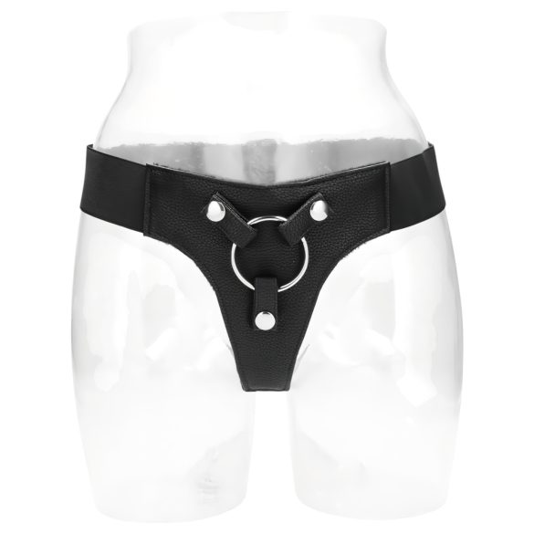 RealRock - elastische slip - voor strap-on harnas - zwart