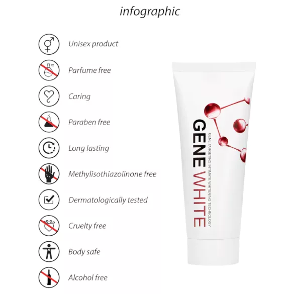 Pharmquests Gene White - huidblekende crème (100 ml)