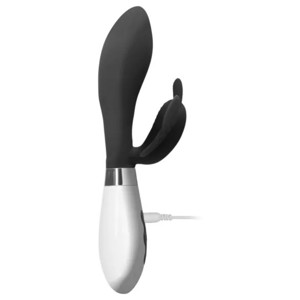 Alexios - vibrator met vlindervorm en clitorisstimulator - zwart