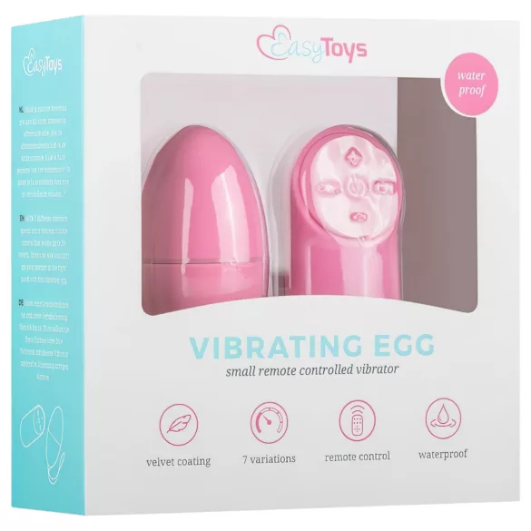 Easytoys - Vibratie-ei met afstandsbediening - 7 standen - Roze