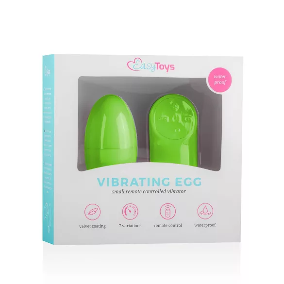 Easytoys - Groene vibrerend ei met 7 ritmes en draadloze bediening