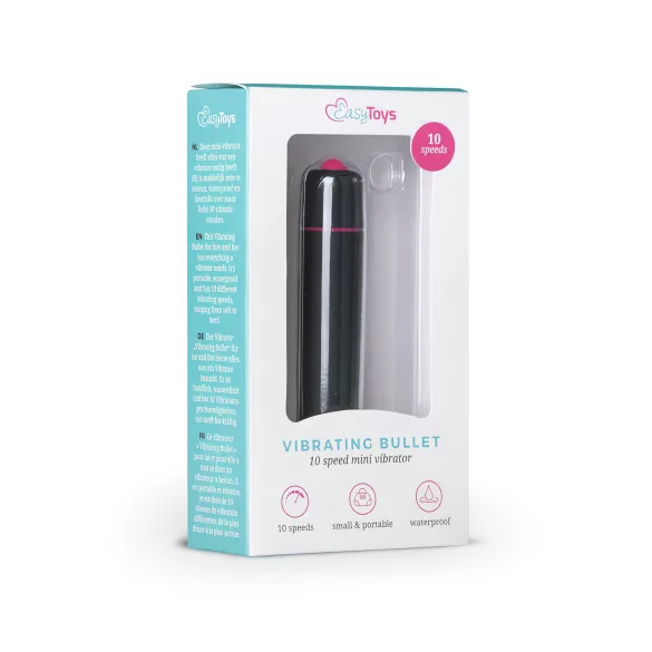 Easytoys - mini bullet vibrator - waterdicht - zwart